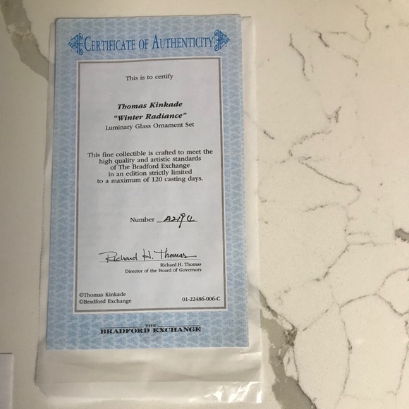 Bradford Exchange 4 Thomas Kinkade Christmas Light up luminary Ornaments NIB - Picture 6 of 10